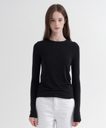 Essential Round Slim T-Shirt (black)