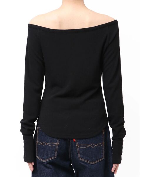 Ungrid(アングリッド)の「リングドットオフショルトップス(Tシャツ/カットソー・レディース・ブラウン/オフホワイト/ブラック・FREE)」の22枚目の写真