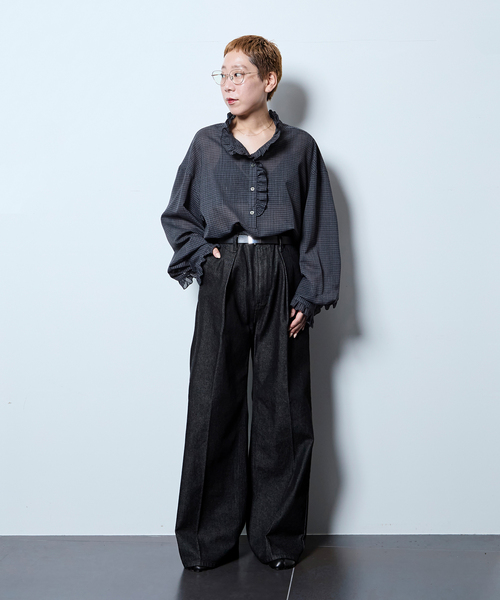 Wrangler(ラングラー)の「WRANGLER 別注 デニムパンツ(デニムパンツ・レディース・ブラック・SMALL/MEDIUM)」の4枚目の写真