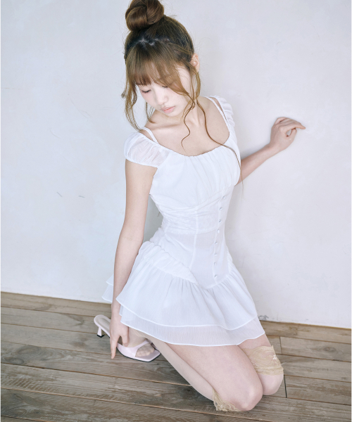 REISE MIYA（レイズミヤ）の「ニンフシャシャミニドレス[ホワイト]（ワンピース・レディース・その他・SMALL/MEDIUM）」の2枚目の写真