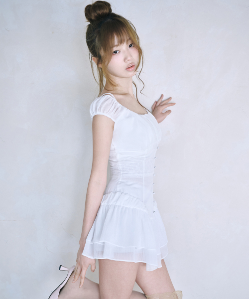 REISE MIYA（レイズミヤ）の「ニンフシャシャミニドレス[ホワイト]（ワンピース・レディース・その他・SMALL/MEDIUM）」の3枚目の写真