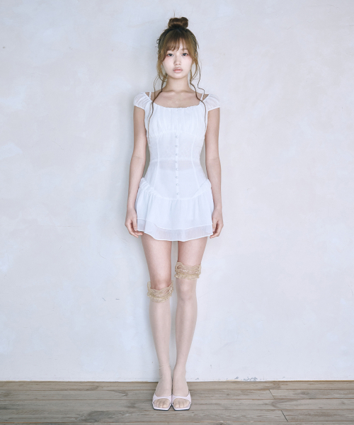 REISE MIYA（レイズミヤ）の「ニンフシャシャミニドレス[ホワイト]（ワンピース・レディース・その他・SMALL/MEDIUM）」の4枚目の写真