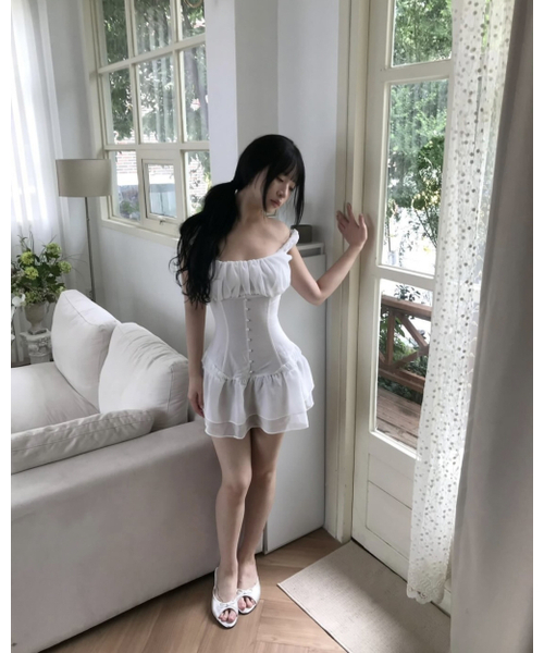 REISE MIYA（レイズミヤ）の「ニンフシャシャミニドレス[ホワイト]（ワンピース・レディース・その他・SMALL/MEDIUM）」の9枚目の写真