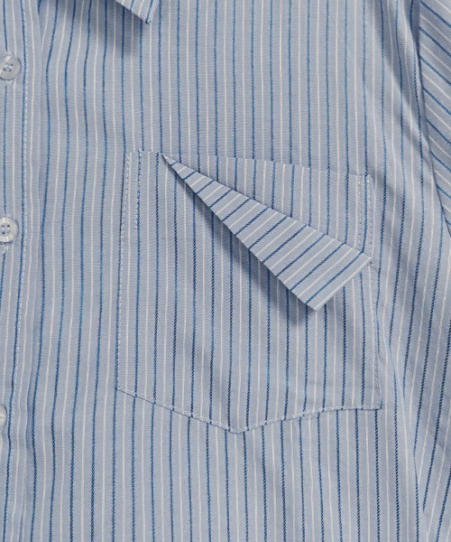 ONEP STAR(ワンピスター)の「オーバーサイズストライプ長袖シャツ(シャツ/ブラウス・レディース・ストライプ・MEDIUM/LARGE/X-LARGE)」の11枚目の写真