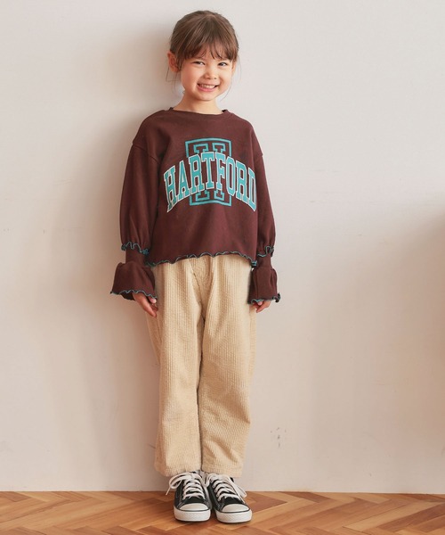 Ocean&Ground(オーシャン&グラウンド)の「ロゴプリントメロウスウェット(スウェット・キッズ・アイボリー/ワインレッド/ブラウン・100/90/130/120/80/95/140/110)」の8枚目の写真