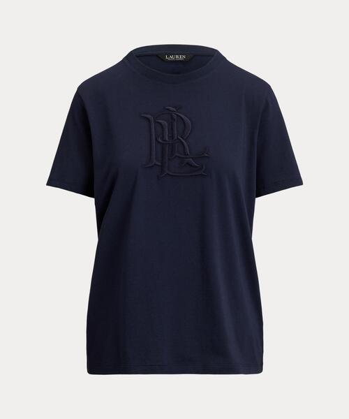LAUREN RALPH LAUREN(ローレン ラルフ ローレン)の「エンブロイダリーロゴ コットン ジャージー Tシャツ(Tシャツ/カットソー・レディース・ネイビー系1・L/M/S)」の6枚目の写真