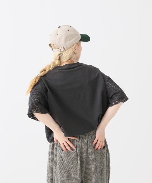 HEART MARKET(ハートマーケット)の「ロゴレース部分使いチュニック(Tシャツ/カットソー・レディース・グリーン/チャコール/ナチュラル・FREE)」の15枚目の写真