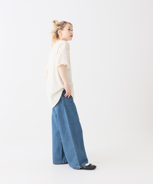HEART MARKET(ハートマーケット)の「ロゴレース部分使いチュニック(Tシャツ/カットソー・レディース・グリーン/チャコール/ナチュラル・FREE)」の17枚目の写真