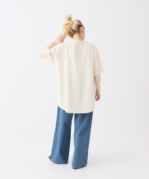 HEART MARKET(ハートマーケット)の「ロゴレース部分使いチュニック(Tシャツ/カットソー・レディース・グリーン/チャコール/ナチュラル・FREE)」の18枚目の写真