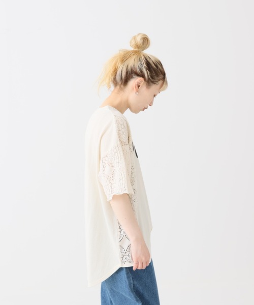 HEART MARKET(ハートマーケット)の「ロゴレース部分使いチュニック(Tシャツ/カットソー・レディース・グリーン/チャコール/ナチュラル・FREE)」の20枚目の写真