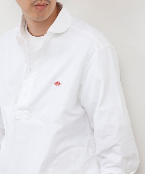 DANTON(ダントン)の「【DANTON/ダントン】ROUND COLLAR P/O SHIRT(DT-B0282 SOX)(シャツ/ブラウス・メンズ・ホワイト/キナリ・40/42/44/38)」の1枚目の写真