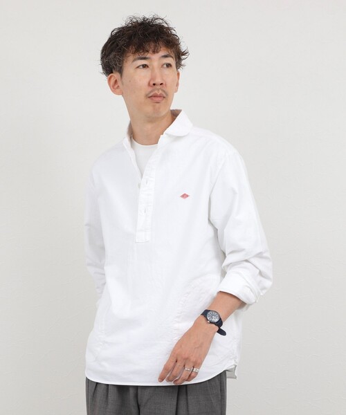DANTON(ダントン)の「【DANTON/ダントン】ROUND COLLAR P/O SHIRT(DT-B0282 SOX)(シャツ/ブラウス・メンズ・ホワイト/キナリ・40/42/44/38)」の8枚目の写真