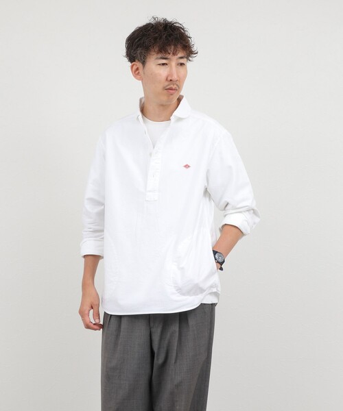DANTON(ダントン)の「【DANTON/ダントン】ROUND COLLAR P/O SHIRT(DT-B0282 SOX)(シャツ/ブラウス・メンズ・ホワイト/キナリ・40/42/44/38)」の9枚目の写真