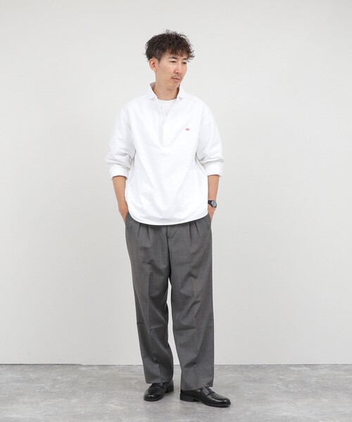 DANTON(ダントン)の「【DANTON/ダントン】ROUND COLLAR P/O SHIRT(DT-B0282 SOX)(シャツ/ブラウス・メンズ・ホワイト/キナリ・40/42/44/38)」の11枚目の写真