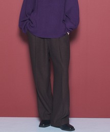 《UNISEX》ブッチャーファブリックプライムワイドワンタックスラックス/Butcher Fabric Prime-Wide One-tuck Slacks【MAISON SPECIAL/メゾンスペシャル】■セットアップ対応■