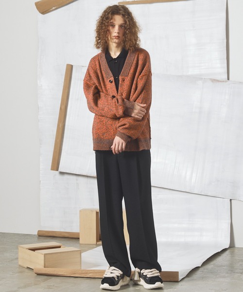 MAISON SPECIAL(メゾンスペシャル)の「《UNISEX》ブッチャーファブリックプライムワイドワンタックスラックス/Butcher Fabric Prime-Wide One-tuck Slacks【MAISON SPECIAL/メゾンスペシャル】■セットアップ対応■(スラックス・メンズ・ブラック/ブラウン/パープル・0/2/1)」の8枚目の写真