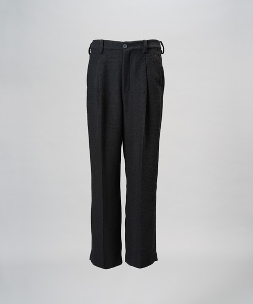 MAISON SPECIAL(メゾンスペシャル)の「《UNISEX》ブッチャーファブリックプライムワイドワンタックスラックス/Butcher Fabric Prime-Wide One-tuck Slacks【MAISON SPECIAL/メゾンスペシャル】■セットアップ対応■(スラックス・メンズ・ブラック/ブラウン/パープル・0/2/1)」の13枚目の写真