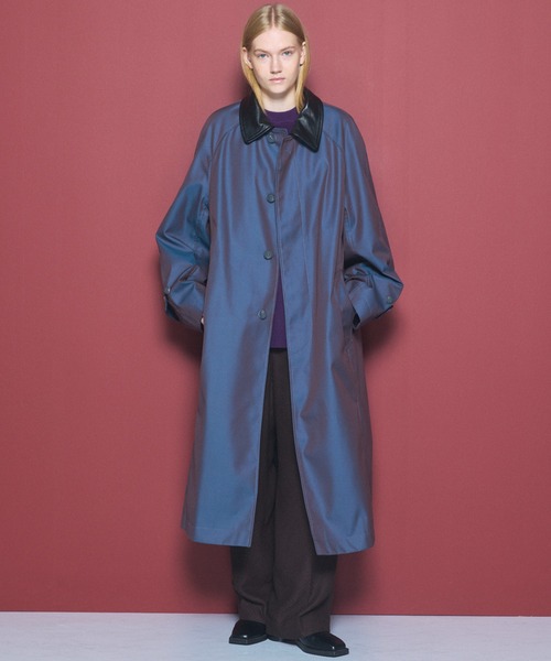 MAISON SPECIAL(メゾンスペシャル)の「《UNISEX》ブッチャーファブリックプライムワイドワンタックスラックス/Butcher Fabric Prime-Wide One-tuck Slacks【MAISON SPECIAL/メゾンスペシャル】■セットアップ対応■(スラックス・メンズ・ブラック/ブラウン/パープル・0/2/1)」の17枚目の写真