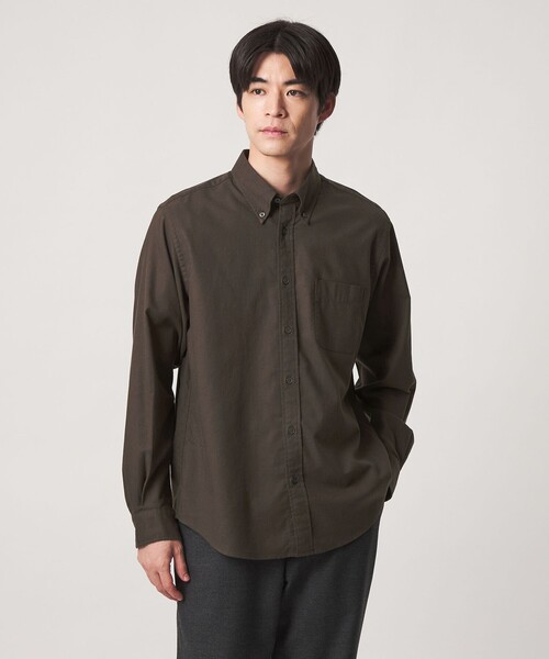 green label relaxing(グリーンレーベルリラクシング)の「ナチュラルフィット ビエラボタンダウン 長袖 シャツ(シャツ/ブラウス・メンズ・ダークブラウン/ライトグレー/ロイヤルブルー/ベージュ・XL/L/XS/M/S)」の3枚目の写真