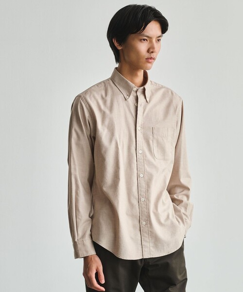 green label relaxing(グリーンレーベルリラクシング)の「ナチュラルフィット ビエラボタンダウン 長袖 シャツ(シャツ/ブラウス・メンズ・ダークブラウン/ライトグレー/ロイヤルブルー/ベージュ・XL/L/XS/M/S)」の1枚目の写真