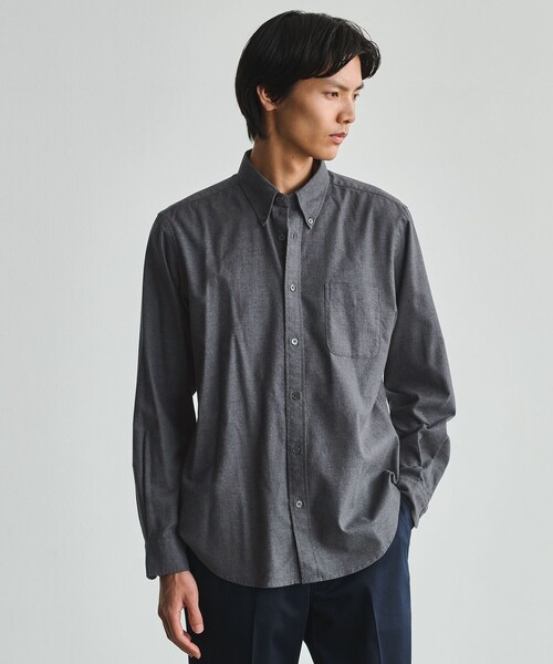 green label relaxing(グリーンレーベルリラクシング)の「ナチュラルフィット ビエラボタンダウン 長袖 シャツ(シャツ/ブラウス・メンズ・ダークブラウン/ライトグレー/ロイヤルブルー/ベージュ・XL/L/XS/M/S)」の4枚目の写真
