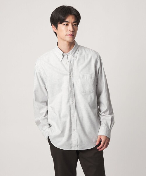 green label relaxing(グリーンレーベルリラクシング)の「ナチュラルフィット ビエラボタンダウン 長袖 シャツ(シャツ/ブラウス・メンズ・ダークブラウン/ライトグレー/ロイヤルブルー/ベージュ・XL/L/XS/M/S)」の2枚目の写真