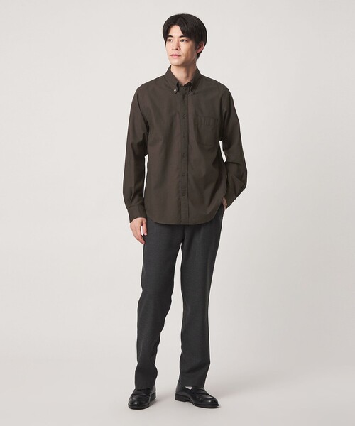 green label relaxing(グリーンレーベルリラクシング)の「ナチュラルフィット ビエラボタンダウン 長袖 シャツ(シャツ/ブラウス・メンズ・ダークブラウン/ライトグレー/ロイヤルブルー/ベージュ・XL/L/XS/M/S)」の14枚目の写真
