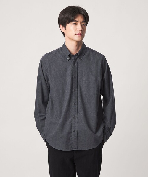 green label relaxing(グリーンレーベルリラクシング)の「ナチュラルフィット ビエラボタンダウン 長袖 シャツ(シャツ/ブラウス・メンズ・ダークブラウン/ライトグレー/ロイヤルブルー/ベージュ・XL/L/XS/M/S)」の6枚目の写真