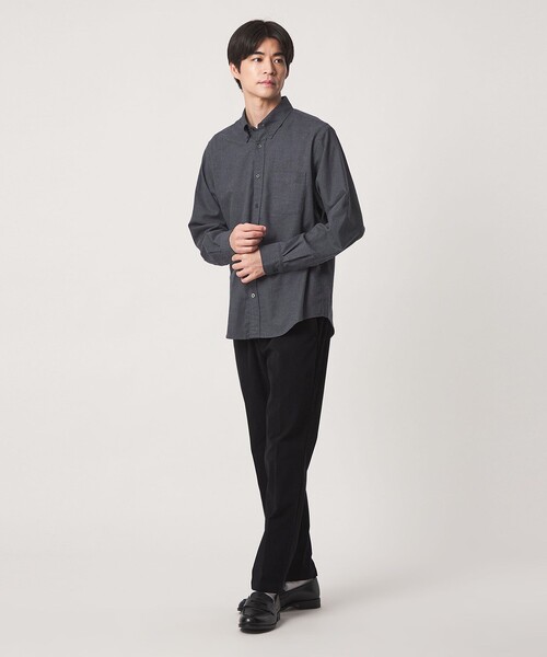 green label relaxing(グリーンレーベルリラクシング)の「ナチュラルフィット ビエラボタンダウン 長袖 シャツ(シャツ/ブラウス・メンズ・ダークブラウン/ライトグレー/ロイヤルブルー/ベージュ・XL/L/XS/M/S)」の7枚目の写真