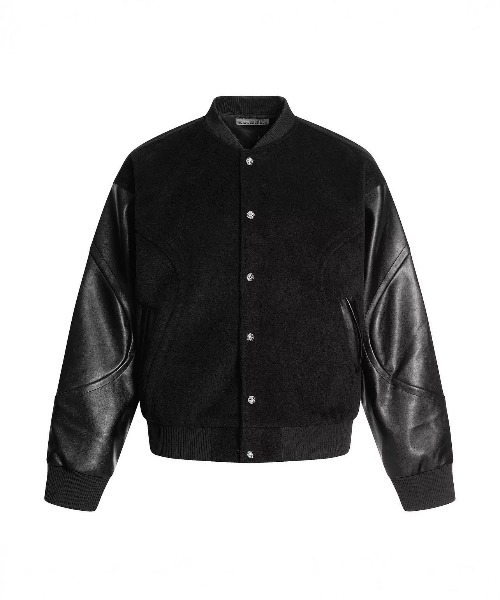 DOUBLE STEAL（ダブルスティール）の「DSフェイクレザースリーブスタジャン（スタジャン・メンズ・ブラック・X-LARGE/LARGE/MEDIUM）」の5枚目の写真