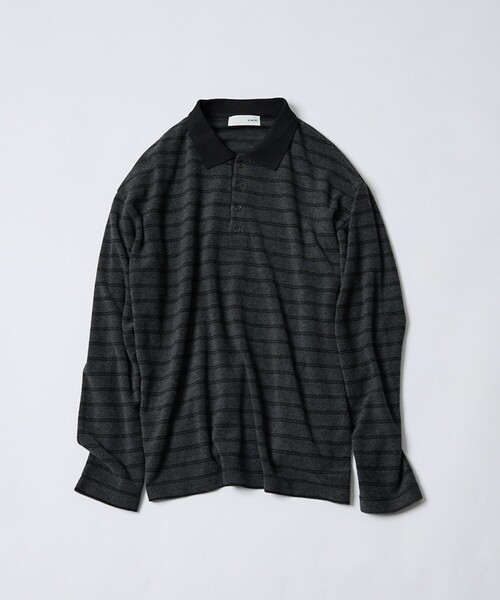NOMINE(ノミネ)の「パイル カットソー ポロ|配色 ロングスリーブ(Tシャツ/カットソー・レディース・ダークネイビー/グレー/ボルドー・フリー)」の13枚目の写真