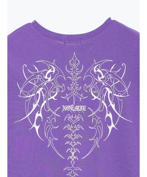 NOEMIE(ノエミー)の「バックボーンバックプリントユニセックスTシャツ(Tシャツ/カットソー・レディース・ブラック/パープル/オフホワイト・M)」の21枚目の写真