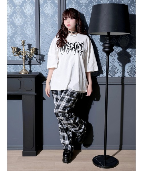 NOEMIE(ノエミー)の「バックボーンバックプリントユニセックスTシャツ(Tシャツ/カットソー・レディース・ブラック/パープル/オフホワイト・M)」の10枚目の写真