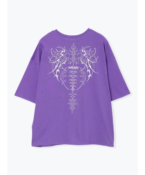 NOEMIE(ノエミー)の「バックボーンバックプリントユニセックスTシャツ(Tシャツ/カットソー・レディース・ブラック/パープル/オフホワイト・M)」の17枚目の写真
