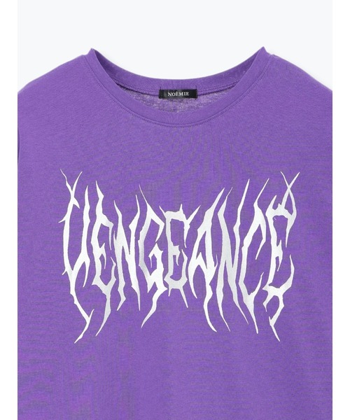 NOEMIE(ノエミー)の「バックボーンバックプリントユニセックスTシャツ(Tシャツ/カットソー・レディース・ブラック/パープル/オフホワイト・M)」の18枚目の写真
