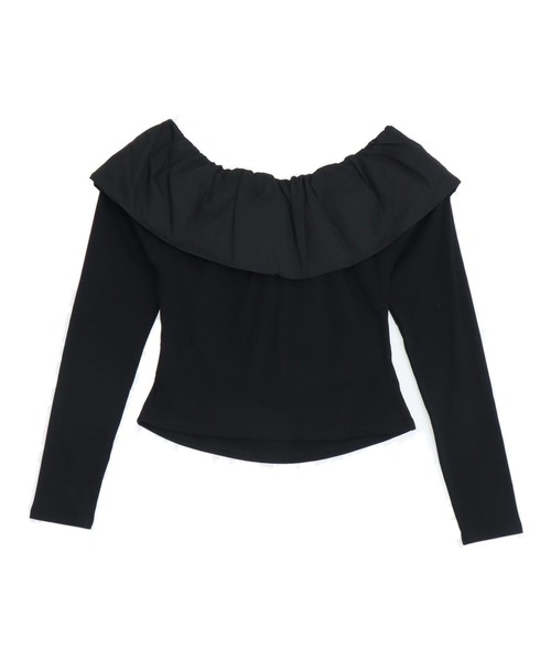ANAP(アナップ)の「ギャザーオフショルトップス(Tシャツ/カットソー・レディース・カーキ/ホワイト/ブラック・F)」の10枚目の写真
