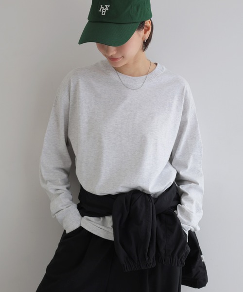 ANME(アンメ)の「ベーシック長袖Tシャツ(Tシャツ/カットソー・レディース・オフホワイト/オートミール・L/M)」の7枚目の写真