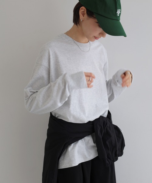 ANME(アンメ)の「ベーシック長袖Tシャツ(Tシャツ/カットソー・レディース・オフホワイト/オートミール・L/M)」の8枚目の写真