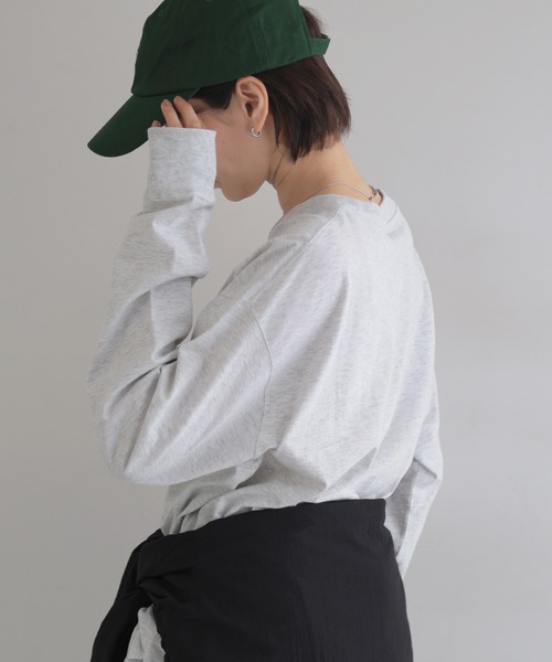 ANME(アンメ)の「ベーシック長袖Tシャツ(Tシャツ/カットソー・レディース・オフホワイト/オートミール・L/M)」の9枚目の写真