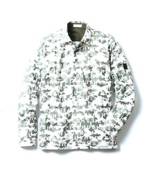 【Hush Puppies GOLF】ドライタッチ総柄ポロシャツ