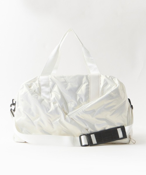 Chick(チック)の「【2WAY】【A4サイズ対応】2-Way Shoulder Boston Bag / 2WAY ショルダーボストンバッグ ショルダー取り外し可能 y2k 韓国系 レディース 2026年 夏 夏服(ショルダーバッグ・レディース・シルバー/ホワイト/ブラック・FREE)」の1枚目の写真