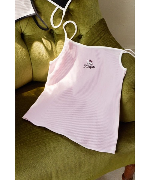 Her lip to（ハーリップトゥー）の「HLT x Hello Kitty Embroidered Camisole（キャミソール・レディース・ローズ・S/M）」の2枚目の写真