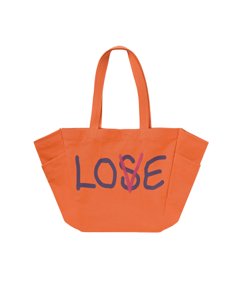 LOSERS CLUB（ルーザーズクラブ）の「LSC ロゴ ホットフィックス ラブ エコバッグ オレンジ（ショルダーバッグ・レディース・その他・F）」の2枚目の写真