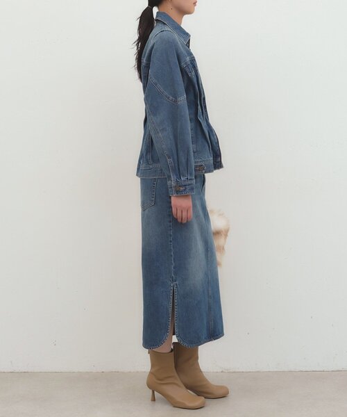 LOUNGEDRESS（ラウンジドレス）の「《セットアップ可/着映え》デニムペプラムジャケット（デニムジャケット・レディース・ブルー・FREE）」の6枚目の写真