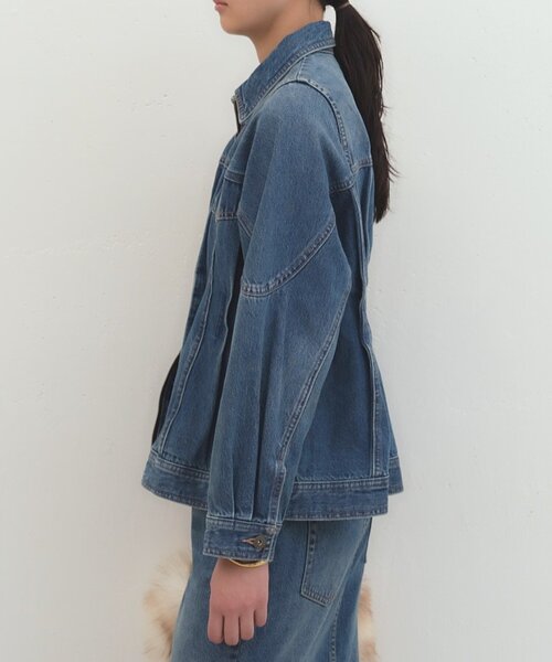 LOUNGEDRESS（ラウンジドレス）の「《セットアップ可/着映え》デニムペプラムジャケット（デニムジャケット・レディース・ブルー・FREE）」の8枚目の写真