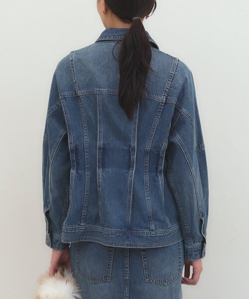 LOUNGEDRESS（ラウンジドレス）の「《セットアップ可/着映え》デニムペプラムジャケット（デニムジャケット・レディース・ブルー・FREE）」の9枚目の写真