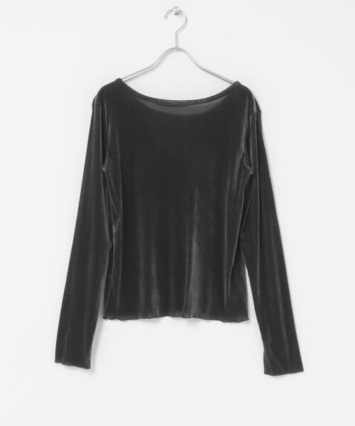 URBAN RESEARCH ROSSO WOMEN(アーバンリサーチ ロッソ)の「シアーベロアバックシームカットソー(Tシャツ/カットソー・レディース・チャコールグレー/ブルー系その他/オフホワイト/ブラウン・FREE)」の17枚目の写真