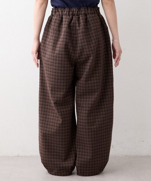 CIAOPANIC TYPY(チャオパニックティピー)の「【UNISEX】カットメルトンチェックカーブパンツ(その他パンツ・レディース・ネイビー/ブラウン・MEDIUM/LARGE)」の5枚目の写真