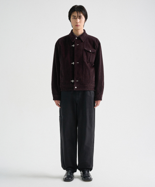 TRIP LE SENS(トリップ ル センス)の「HB CORD ファイヤーマン closer ジャケット_ワイン(デニムジャケット・メンズ・その他・SMALL/MEDIUM/LARGE)」の3枚目の写真