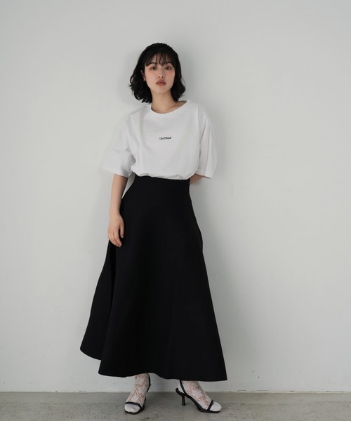 Cla STEllaR(クラステラ)の「きれいめ ニットフレアスカート ロング ブラック(スカート・レディース・ブラック・X-SMALL/SMALL/MEDIUM)」の4枚目の写真